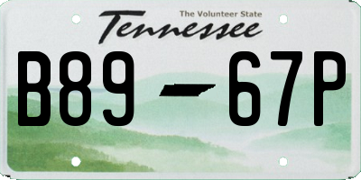 TN license plate B8967P
