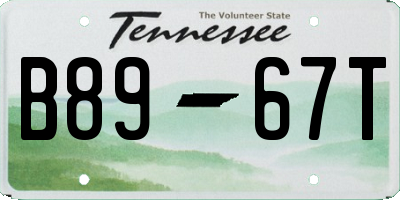 TN license plate B8967T