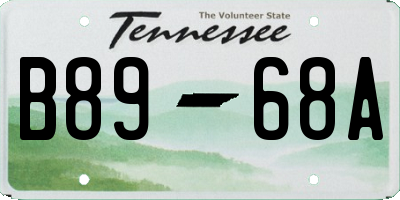 TN license plate B8968A