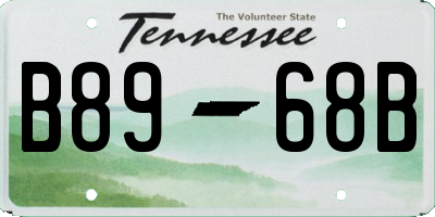 TN license plate B8968B
