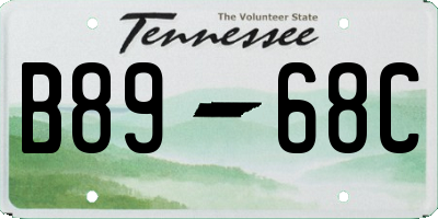 TN license plate B8968C