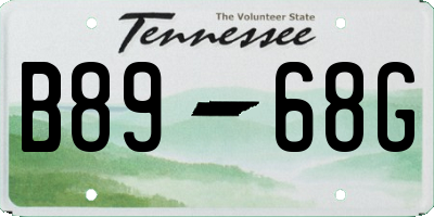 TN license plate B8968G