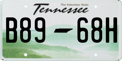 TN license plate B8968H