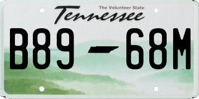 TN license plate B8968M