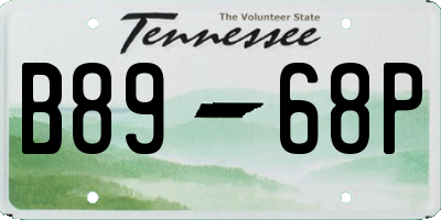 TN license plate B8968P