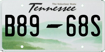 TN license plate B8968S