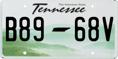 TN license plate B8968V