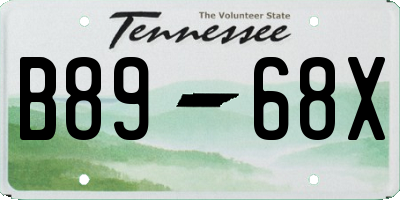TN license plate B8968X