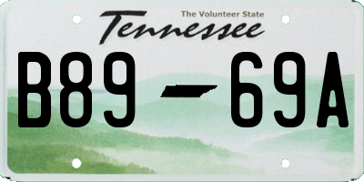 TN license plate B8969A
