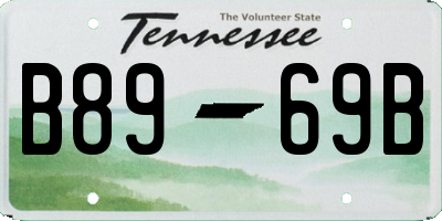 TN license plate B8969B