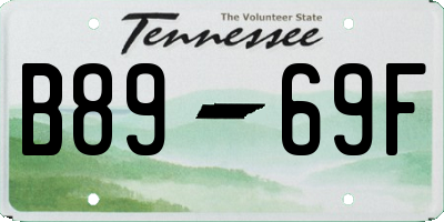 TN license plate B8969F