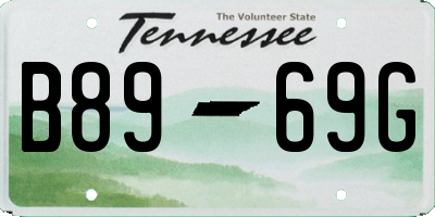 TN license plate B8969G