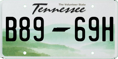 TN license plate B8969H