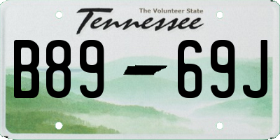 TN license plate B8969J