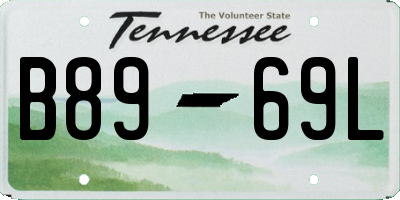 TN license plate B8969L