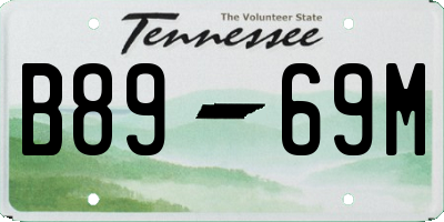 TN license plate B8969M