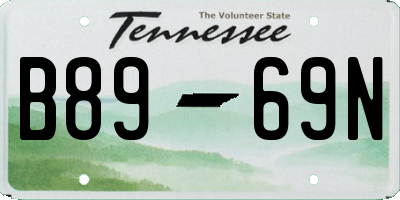 TN license plate B8969N