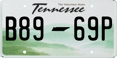 TN license plate B8969P