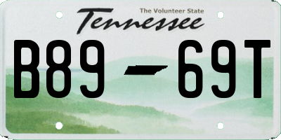 TN license plate B8969T