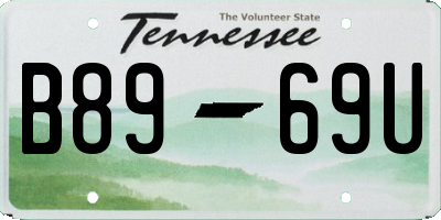 TN license plate B8969U
