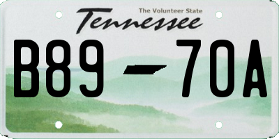 TN license plate B8970A