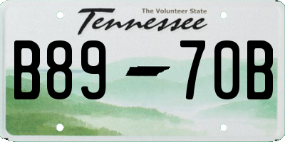 TN license plate B8970B