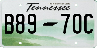 TN license plate B8970C