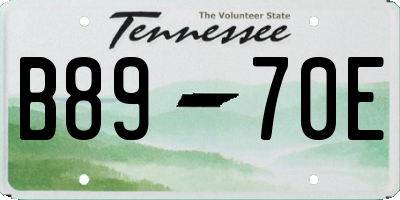 TN license plate B8970E