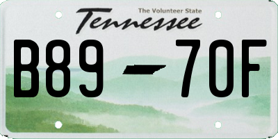 TN license plate B8970F