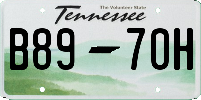 TN license plate B8970H