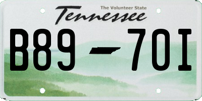 TN license plate B8970I