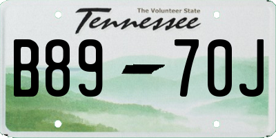 TN license plate B8970J