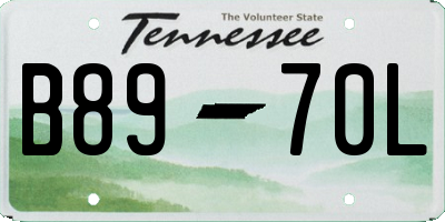 TN license plate B8970L
