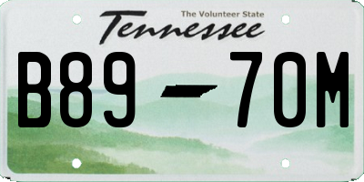 TN license plate B8970M