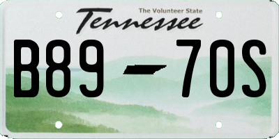 TN license plate B8970S