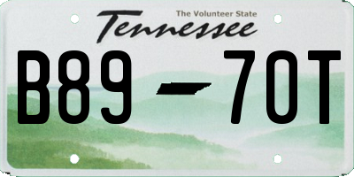 TN license plate B8970T