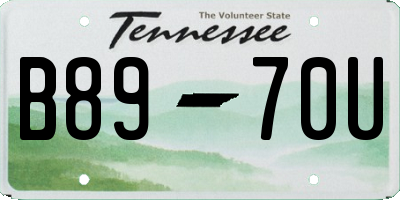 TN license plate B8970U