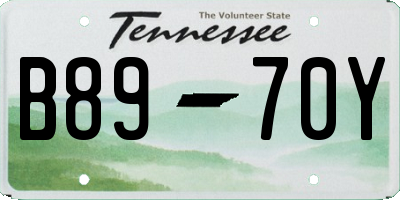 TN license plate B8970Y