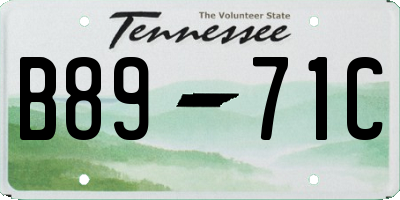 TN license plate B8971C