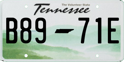 TN license plate B8971E