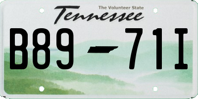 TN license plate B8971I