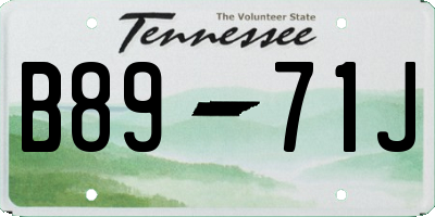 TN license plate B8971J