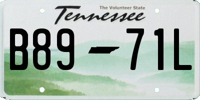 TN license plate B8971L