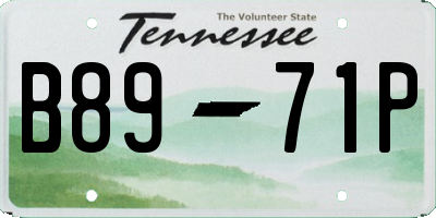 TN license plate B8971P