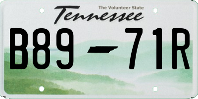 TN license plate B8971R