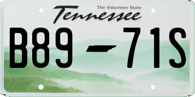 TN license plate B8971S