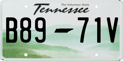 TN license plate B8971V