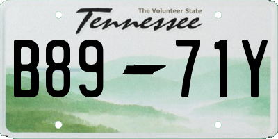 TN license plate B8971Y