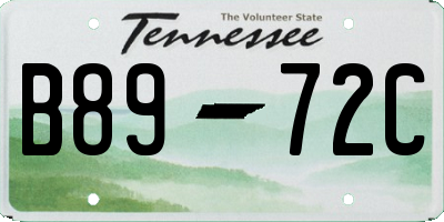 TN license plate B8972C