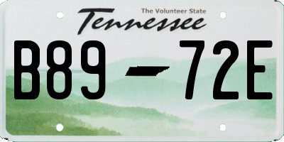 TN license plate B8972E